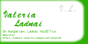 valeria ladnai business card